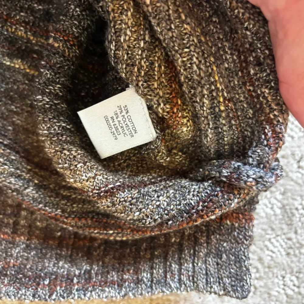 CJ Banks Neutral Multicolor Cowl Neck Sweater size 1x - Picture 9 of 11